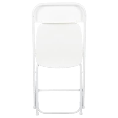 Flash Furniture Hercules Set of 10 Indoor/Outdoor Heavy-Duty Plastic Folding Chairs, Foldable Commercial Stacking Chairs with 650-lb. Static Weight Capacity, White - Image 15