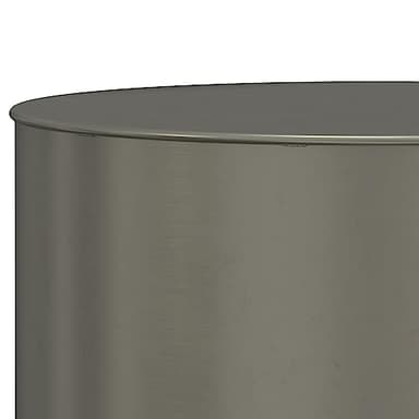 SIMPLIHOME Curtis Industrial 16 Inch Wide Metal Cylinder Accent Table in Ombre Black / Silver, Fully Assembled, For the Living Room and Bedroom - Image 8