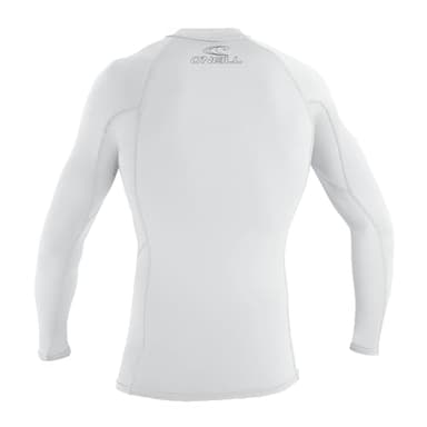 O' NEILL Men's Basic Skins 50+ L/S Rash Guard, White, L - Image 2