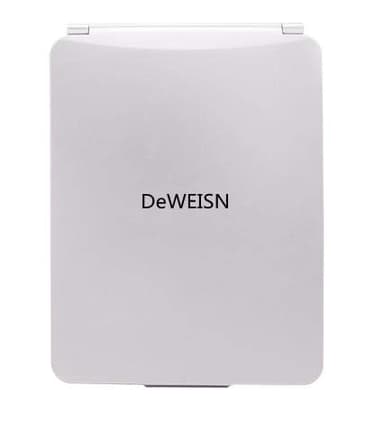 deweisn Folding Lighted Makeup Mirror with 72 LEDs 3 Colors Light Modes USB Rechargable 1800mA Batteries Portable Ultra Thin Compact Vanity Mirror Dimmable Travel Mirror - Image 7