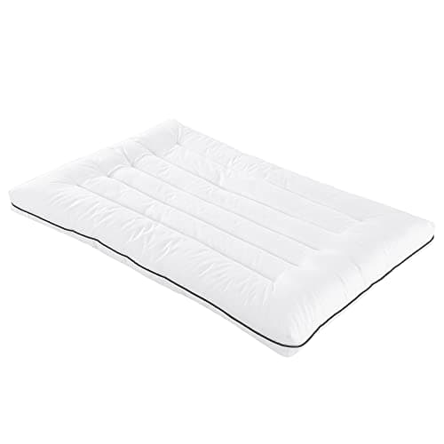 HOMBYS Ultra Thin Flat Bed Pillow for Stomach and Back Sleepers,Standard Size Down Alternative Cervical Pillow for Neck Pain, 100% Cotton Shell, White,2.5 inch - Image 1
