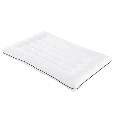 HOMBYS Ultra Thin Flat Bed Pillow for Stomach and Back Sleepers,Standard Size Down Alternative Cervical Pillow for Neck Pain, 100% Cotton Shell, White,2.5 inch - Image 1