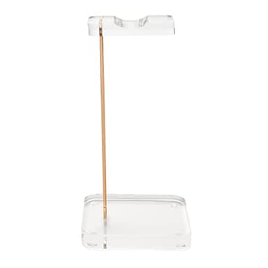 russell+hazel Acrylic Headphones Stand, Headset Holder, Office Accessories, Clear Acrylic with Gold Hardware, 4” x 5” x 10.5” (93922) - Image 5