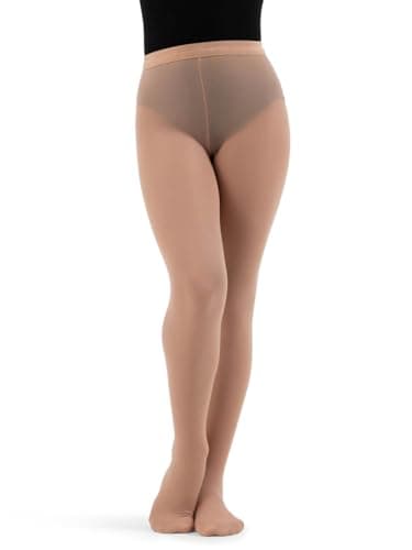 Capezio girls Hold & Stretch® Footed Tight - Girls Tight, Light Suntan, Medium US - Image 1