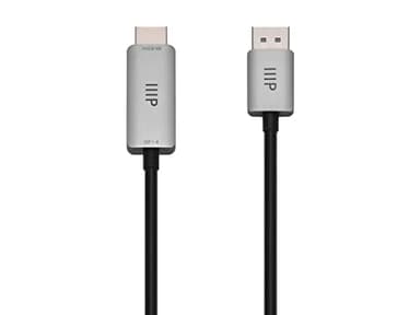 Monoprice DisplayPort 1.4 Cable to 8K HDMI - 8K@60Hz, Up to 32.4Gbps Bandwidth, 32AWG, 6 Feet, Black - Image 2