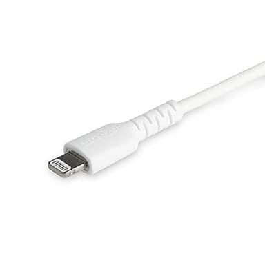 StarTech.com 6 Foot (2m) Durable White USB-C to Lightning Cable - Heavy Duty Rugged Aramid Fiber USB Type C to Lightning Charger/Sync Power Cord - Apple MFi Certified iPad/iPhone 12 (RUSBCLTMM2MW) - Image 3