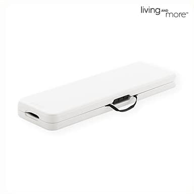 Living and More 6 Foot Fold-in-Half Bench with Carrying Handle, Easy Folding and Transport, Indoor/Outdoor Use, Sturdy Steel Frame, 72"D x 11.5"W x 16.3"H, White - Image 7