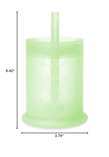 Olababy Silicone Training Cup with Straw Lid | Babies Water Drinking Cup | 6+ Mo Infant To 12-18 Months Toddler | Sippy Cup For Kids & Smoothie Cup | Baby Led Weaning (Kiwi, 5 oz) - Image 8