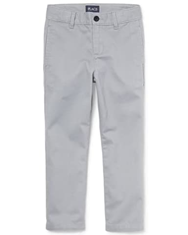 The Children's Place Boys Stretch Chino Pants,Fin Gray Single,12S - Image 1