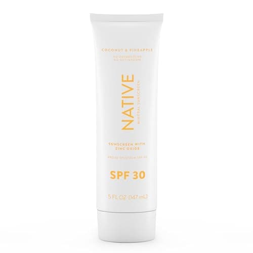 Native Sunscreen SPF 30, Zinc Oxide Dermatologist Tested Suitable for Sensitive Skin & Hawaii Compliant, 5 Ounces | Pineapple & Coconut Scent Sun Protection Lotion, Lightweight & Smooth - Image 1