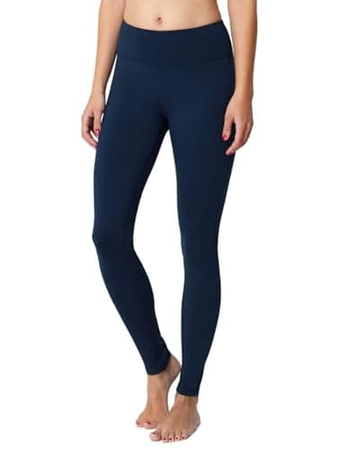 baleaf Leggings for Women Fleece Lined Thermal Warm Winter Tights High Waisted Thick Yoga Pants Cold Weather Inner Pocket Dark Blue XXL - Image 1