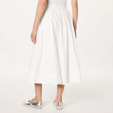 The Drop Women’s Arlo Full Maxi Cotton Skirt, White, M - Image 2