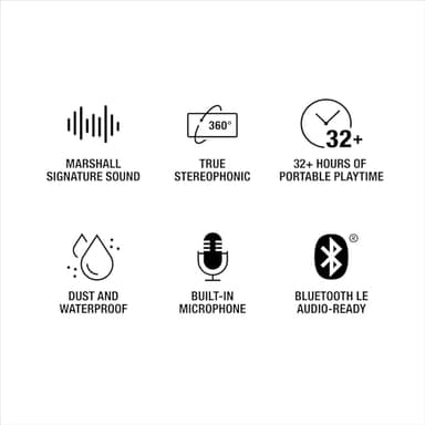 Marshall Emberton III Portable Bluetooth Speaker - Rugged Waterproof IP67 Design | Loud Stereo Sound, Deep Bass with 32+ Hr Playtime | Compact and Wireless for Travel and Outdoors - Cream - Image 12