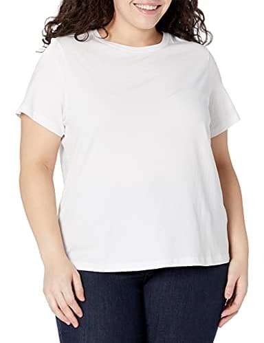 The Drop Women's Courtney Short Sleeve Tiny Crew Neck Jersey T-Shirt Shirt, -White, M - Image 7