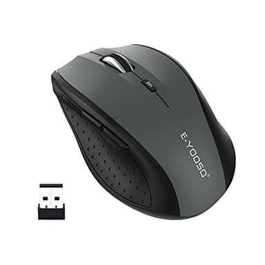E-YOOSO Wireless Mouse for Laptop, Portable Optical Computer Mouse, 6 Buttons, Cordless 2.4GHz with USB Receiver, 5-Level 4800 DPI, 18 Months Battery Life for PC Chromebook Windows Mac - Image 1