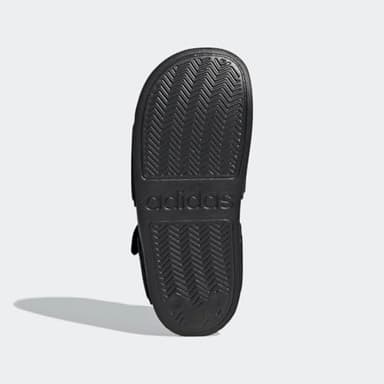 adidas Adilette Aqua Slides Water Shoe, Core Black/White/Core Black, 13 US Unisex Little Kid - Image 4