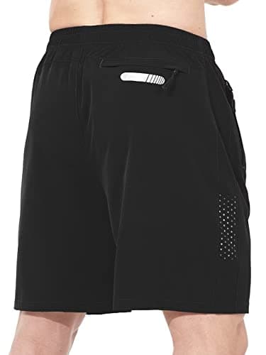 NORTHYARD Men's Athletic Running Shorts Quick Dry Workout Shorts 7"/ 5"/ 9" Lightweight Sports Gym Basketball Tennis Hiking Exercise Black 3XL - Image 3