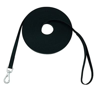 Waterproof Dog Training Leash 50FT 30FT 15FT 10FT 5FT Heavy Duty Recall Long Lead for Large Medium Small Dogs (15FT, Black) - Image 1