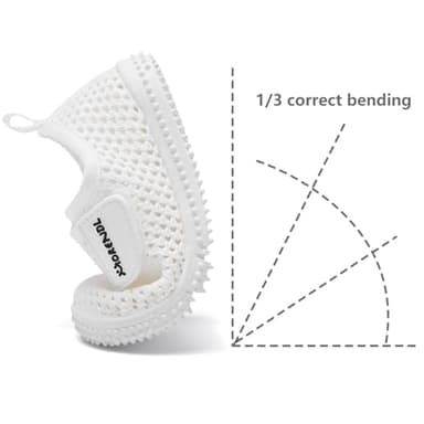 MORENDL Toddler Water Shoes Baby Breathable Mesh Non-Slip Sandals Quick Dry Lightweight Beach Barefoot Shoes Surfing Boating Sport Shoes White 12-15 Months - Image 4