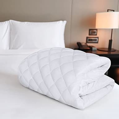 Utopia Bedding Quilted Fitted Mattress Pad, Full Size, Elastic Fitted Mattress Topper Protector and Cover Stretches up to 16 Inches Deep, Machine Washable (White) - Image 2