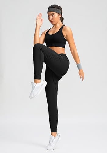 G Gradual Women's Joggers Pants with Zipper Pockets Tapered Running Sweatpants for Women Lounge, Jogging (Black, X-Large) - Image 6