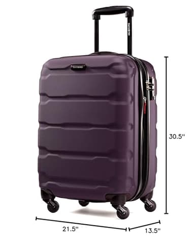 Samsonite Omni PC Hardside Expandable Luggage with Spinner Wheels, Purple, 3-Piece Set (20/24/28) - Image 7