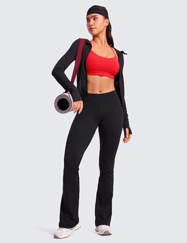 CRZ YOGA Butterluxe Womens Y Back Sports Bra - Padded Racerback Low Impact Spaghetti Thin Strap Workout Yoga Top Deep Red Small - Image 3