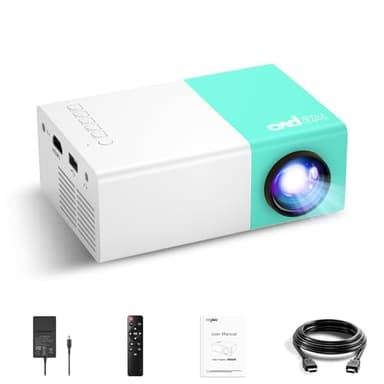 wepvo Projector Mini Portable Outdoor Movie Projectors, LED Pico Video Projector for Home Theater Film Projectors, Compatible with Smartphone/ Tablet/ Laptop/ TV Stick/ PS/ USB - Image 1