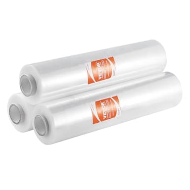 VEVOR Stretch Film, 15 inches x 1000 feet, 60 Gauge Industrial Strength Clear Durable Stretch Wrap Roll, Heavy Duty Shrink Film Stretch Wrap with Handles for Pallet Wrapping Shipping Moving, 3 Pack - Image 9