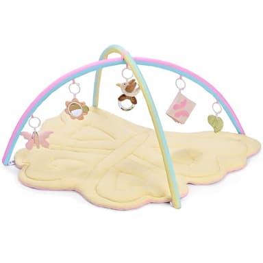 2PM SPORTS Pink Butterfly Theme Baby Play Mat, Tummy Time Play Mat for Infant Newborn, Baby Play Gyms & Playmats for Girl 0-6 6-12 Months, Activity Gym 5 Detachable Toys，Gimnasio para Bebes 0-12 Meses - Image 9