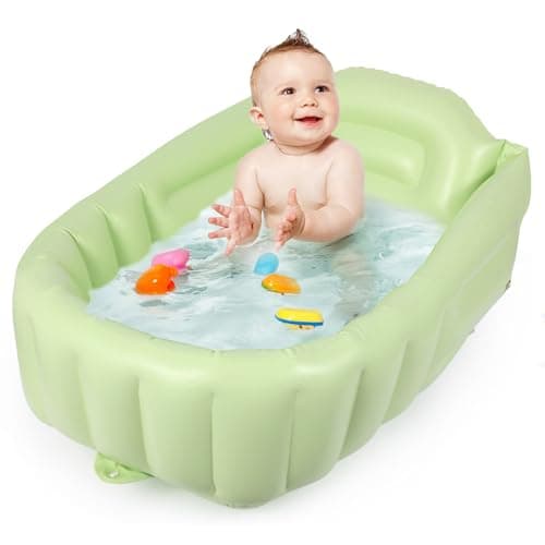 MINK Inflatable Bathtub for Toddlers - Portable Baby Tub with Collapsible Design for Easy Storage - Perfect for Newborns to Infants - Image 1