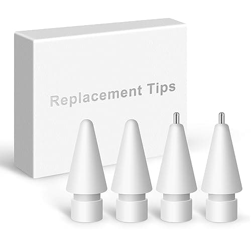 Replacement Tips for Apple Pencil Pro/2nd Gen/1st Gen/USB-C,No Wear Out Metal Nibs,Precise Control 0.78mm Longer Tips for iPad Pencil Accessories-(4 Pack) - Image 1