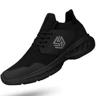 Giniros Mens Slip On Walking Shoes Non Slip Running Shoes Breathable Workout Shoes Lightweight Gym Sneakers All Black Size 10.5 - Image 1
