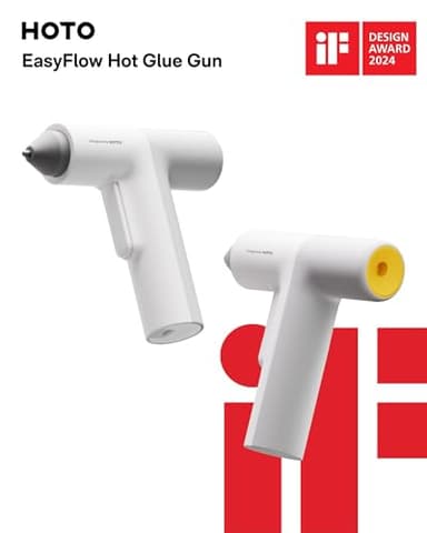 HOTO Easyflow Hot Glue Gun, Cordless Glue Gun with 40 Sticks, 30s Fast Preheating, 3000mAh, One-Hand Auto Dispensing, Anti-Scald & Anti-Drip, Wireless/Wired, Ideal for DIY/Kids Crafts & Home Repairs - Image 2