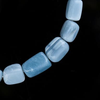 CRYSTALINES Round Beads Stretchable Unisex Bracelet, Natural Blue Opal Gemstone, Stretch Jewelry for Men Women, Healing Bracelets, Handmade, Chakra Stones, Healing Bracelet, Birthstone - Image 4