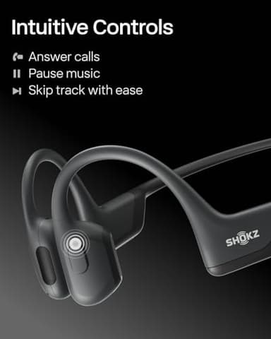 SHOKZ OpenRun Pro Mini- Open-Ear Bluetooth Bone Conduction Sport Headphones, Sweat Resistant Wireless Earphones for Workouts and Running with Premium Deep Base - Built-in Mic, with Hair Band, Black - Image 9