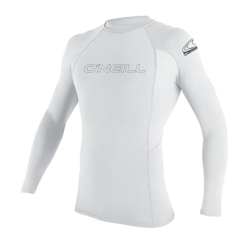 O' NEILL Men's Basic Skins 50+ L/S Rash Guard, White, L - Image 1
