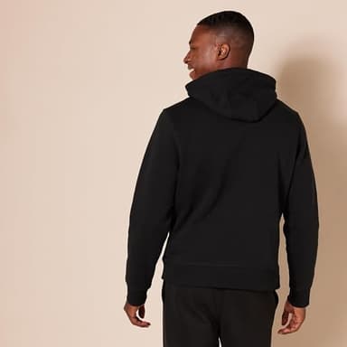 Amazon Essentials Men's Pullover Sweatshirt Hoodie, Big & Tall Options Available, Black Heather, Large - Image 3