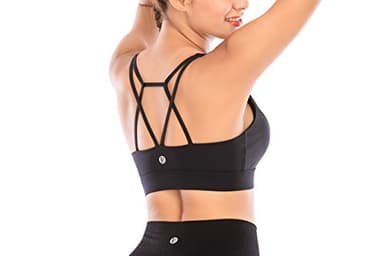 RUNNING GIRL Sports Bras for Women Backless Padded Sports Bra Tank Top Long Line Gym High Impact Sports Bra Push up(WX2569Black,L) - Image 3