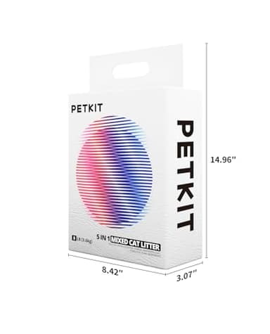 PETKIT Mixed Cat Litter Fast Clumping, Flushable, Ultra Absorbent, 100% Natural Ingredients Litter, Water Dissolvable, Really Dust-Free, Low Tracking Bentonite Tofu Litter (7.9lb×2 Bags) - Image 8