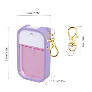 COCGVEL Silicone Case Compatible with Touchland Hand Sanitizer Spray, Protective Case with Keychain for Power Mist and Glow Mist 1 fl oz, Hand Sanitizer Spray Accessory (Purple, 1 Pack) - Image 7
