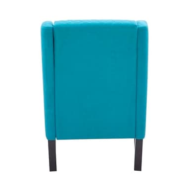 Powell Glenn Teal Wingbacked Accent Chair with Quilted Seat - Image 8