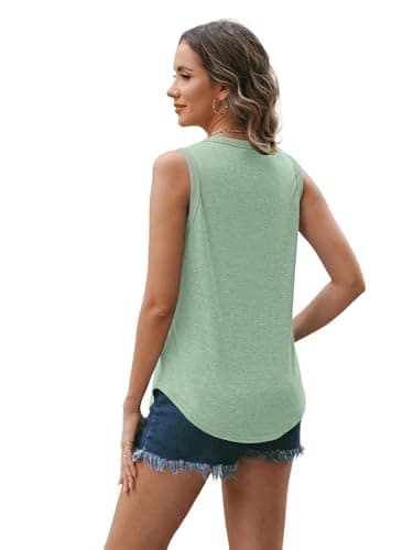 SUNBS Tank Tops for Women 2025 Trendy 3 Pack Summer Sleeveless Loose Fit Top Flowy Casual Square Neck T Shirts Workout Blouses Outfits Beach Vacation Clothes for Women BWine XXL - Image 2