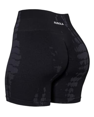 AUROLA Serpent Seamless Scrunch Workout Shorts for Women,Tummy Control Squat Proof Ribbed Thick Active Gym Short - Image 1