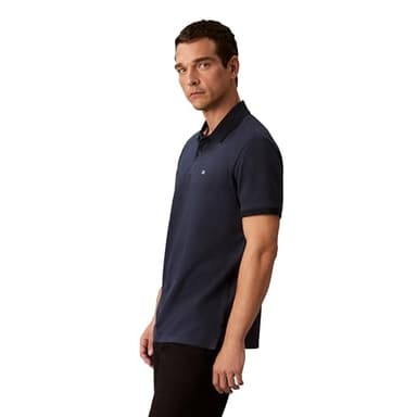 Calvin Klein Men's Jacquard Refined Polo Dark Sapphire - Image 4