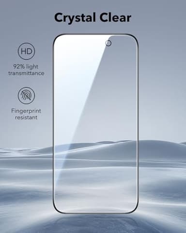 ESR 3 Pack for iPhone 15 Pro Privacy Screen Protector, Military Grade Shatterproof, 9H Hardness, Anti-spy Tempered Glass with UltraFit Tray - Image 9