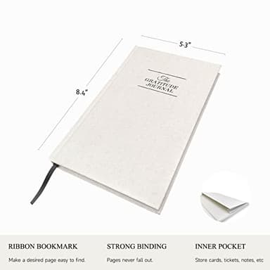 The Gratitude Journal for More Happiness, Optimism, Affirmation & Reflection - An Effective Manifestation Guide Journal, Undated Daily Journals for Women & Men (Beige) - Image 2