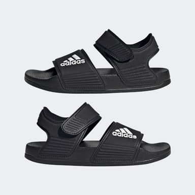 adidas Adilette Aqua Slides Water Shoe, Core Black/White/Core Black, 13 US Unisex Little Kid - Image 8