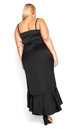 City Chic Women's Plus Size Maxi Bella Ruffle Ff, Black, 22 - Image 5