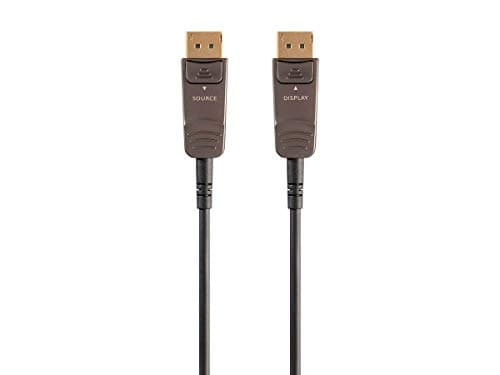 Monoprice DisplayPort Cable - 32.4Gbps, 8K@30Hz, 5K@60Hz, 4K@120Hz, HDR, AMD FreeSync 2.0, Fiber Optic, AOC, 100 Feet - SlimRun AV Series - Image 1